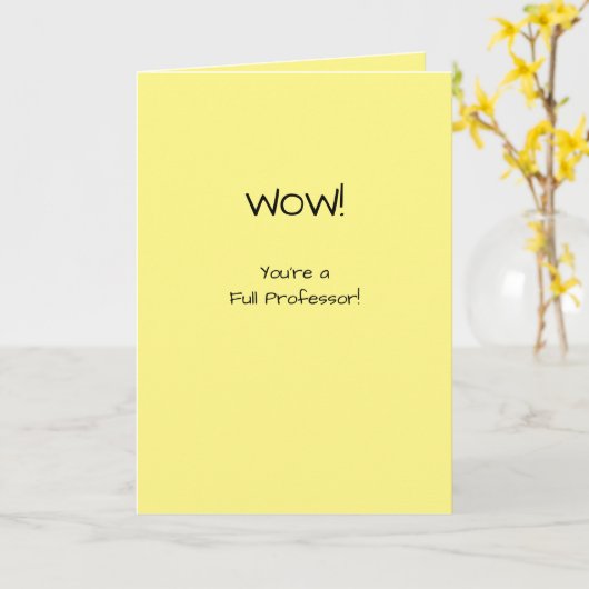 Carte Professeur complet Félicitations Fun Academic (Fleur jaune)