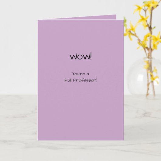 Carte Professeur complet Félicitations Promotion académi (Fleur jaune)