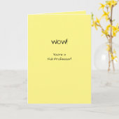 Carte Professeur complet Félicitations Promotion académi (Fleur jaune)