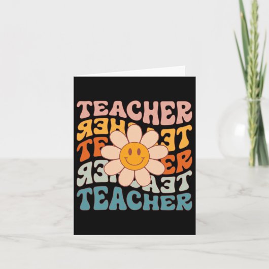 Carte Professeur Daisy Colorful - Enseignant de l'école (Devant)