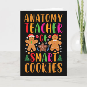 Carte Professeur d'anatomie de cookies intelligents Noël