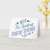 Carte Professeur d'Anglais drôle de Mispelled Bestest (Fleur jaune)