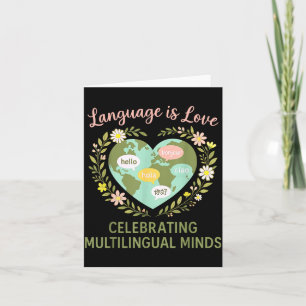 Carte Professeur d'anglais Langue est Amour Célébrant Mu