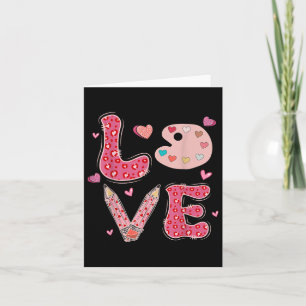 Carte Professeur d'art Valentines Jour Peintre Amateurs