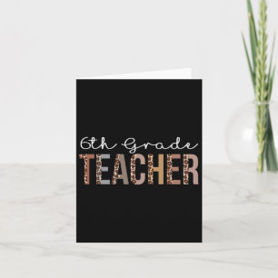 Carte Professeur de 6e année Leopard Appréciation pour l