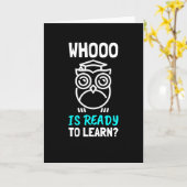 Carte Professeur de chouette prêt à apprendre - Retour à (Fleur jaune)