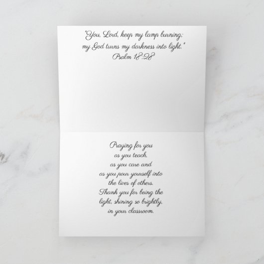 Carte Professeur de colibri d'aquarelle (Intérieur)