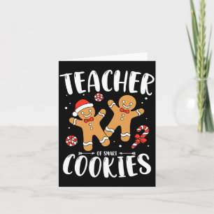 Carte Professeur de cookies intelligents Gingerbread Noë