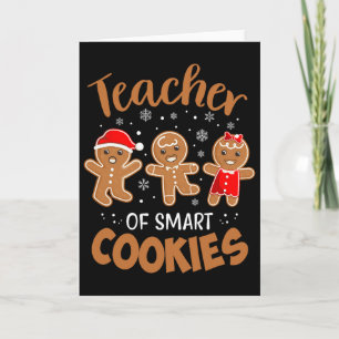 Carte Professeur de cookies intelligents Thé de Noël au