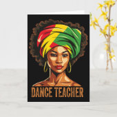 Carte Professeur de danse Afro Afro-Américain Histoire n (Fleur jaune)