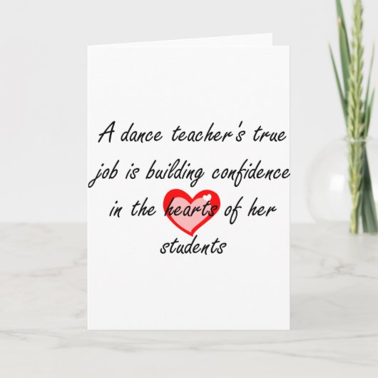 Carte Professeur de danse - Bâtir la confiance (Devant)