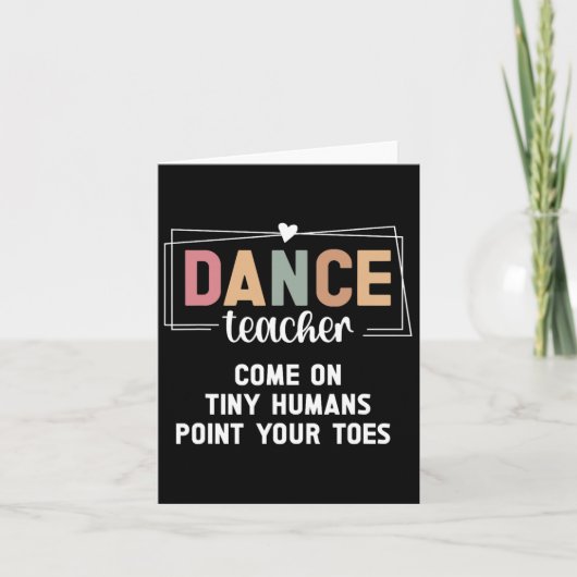 Carte Professeur de danse Pointez vos orteils Instructeu (Devant)