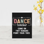 Carte Professeur de danse Pointez vos orteils Instructeu (Fleur jaune)