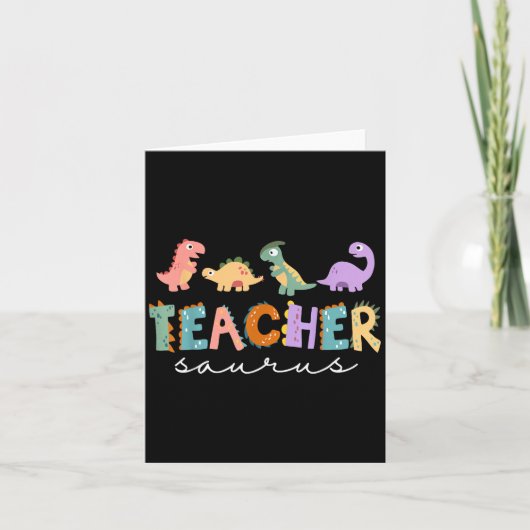 Carte Professeur de dinosaure pour femmes Teachersaurus (Devant)