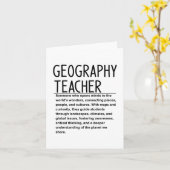 Carte Professeur de géographie (Fleur jaune)
