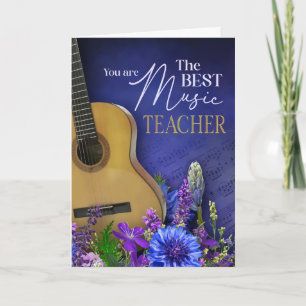 Carte Professeur de guitare Merci