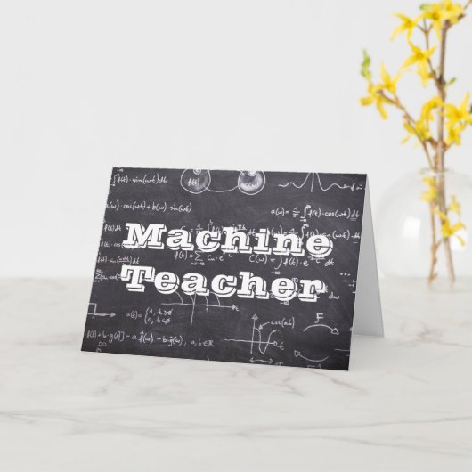 Carte Professeur de machine (Fleur jaune)