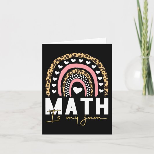 Carte Professeur de mathématiques - Math is My Jam Retou (Devant)