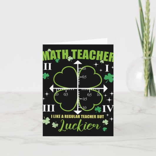 Carte Professeur de maths Comme la journée régulière Luc (Devant)