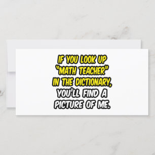 Carte Professeur De Maths Dans Le Dictionnaire...Mon Ima