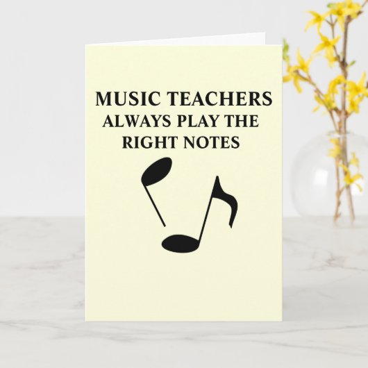 Carte Professeur de musique (Fleur jaune)