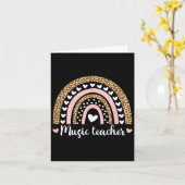 Carte Professeur De Musique Leopard Boho Rainbow 100 Jou (Fleur jaune)