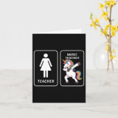 Carte Professeur de musique licorne drôle (Fleur jaune)