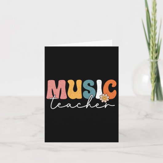 Carte Professeur de Musique Rentrée des Classes Musicien (Devant)