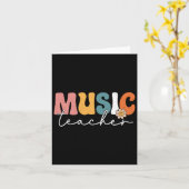 Carte Professeur de Musique Rentrée des Classes Musicien (Fleur jaune)