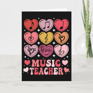 Carte Professeur de musique Saint-Valentin Notes de musi