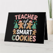 Carte Professeur de Noël de biscuits intelligents pain d (Devant)