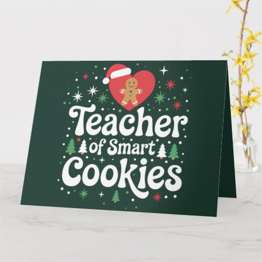 Carte Professeur de Noël de Smart Cookies  (Fleur jaune)