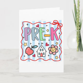 Carte Professeur de pré-maternelle Fille Garçon Premier
