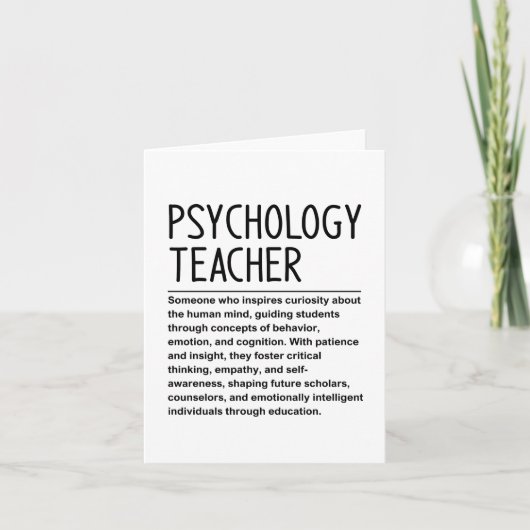 Carte Professeur de psychologie (Devant)