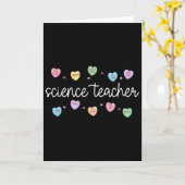 Carte Professeur de science bonbon en forme de coeur Sai (Fleur jaune)