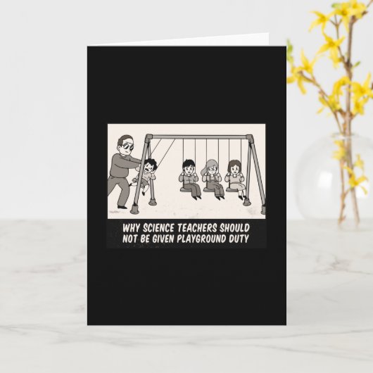 Carte Professeur de sciences amusant (Fleur jaune)