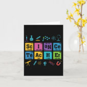 Carte Professeur de sciences Éléments de chimie Tableau  (Fleur jaune)