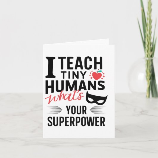 Carte Professeur de super-héros drôle enseignant le supe (Devant)