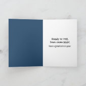 Carte Professeur d'école nerveux se cachant dans un casi (Intérieur)