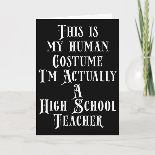 Carte Professeur d'école secondaire drôle Cadeau d'appré (Devant)