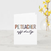 Carte Professeur d'éducation physique hors service derni (Fleur jaune)