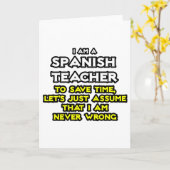 Carte Professeur D'Espagnol...Supposons Que Je Ne Me Tro (Fleur jaune)