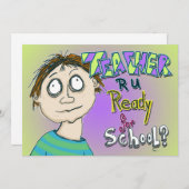 Carte Professeur Êtes-Vous Prêt Pour L'École ? (Devant / Derrière)