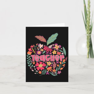 Carte Professeur Fleur sauvage Heureux Premier Jour De R