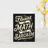 Carte Professeur Fluent En Math Et Sarcasme Professeur - (Fleur jaune)