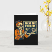Carte Professeur Halloween Six Sept Mème 6 7 Squelette (Fleur jaune)