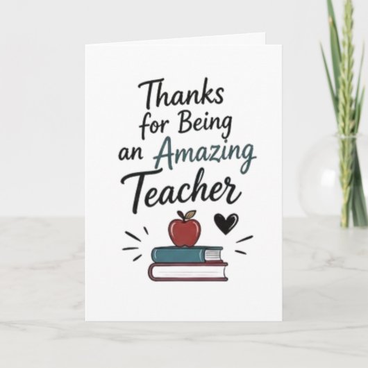 Carte Professeur incroyable merci (Devant)