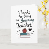 Carte Professeur incroyable merci (Fleur jaune)