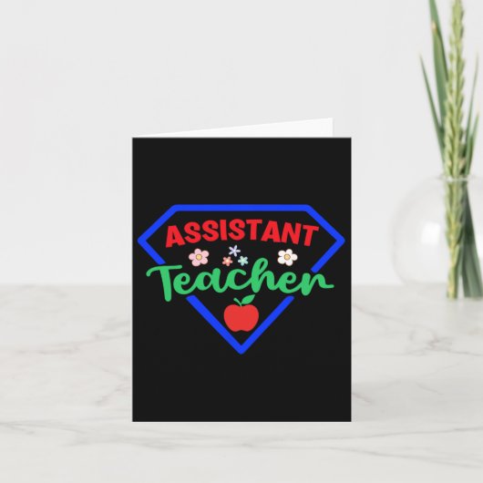 Carte Professeur Istant Superhero Appréciation Retour À (Devant)