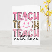 Carte Professeur Léopard Appréciation Enseigner Avec Amo (Fleur jaune)